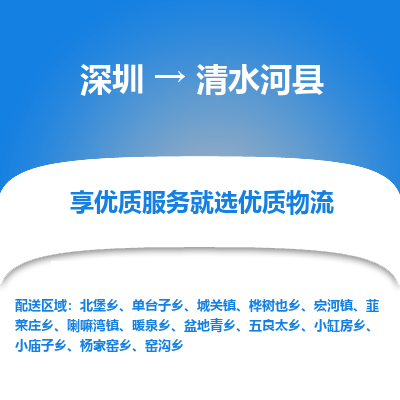 深圳到清水河縣物流專線