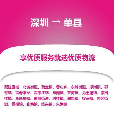 深圳到單縣物流專線