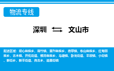 深圳到文山市物流專線-深圳至文山市貨運公司