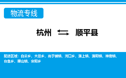 杭州到順平縣物流專線-杭州至順平縣貨運(yùn)公司