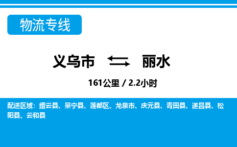 義烏市到麗水物流專(zhuān)線-義烏市至麗水貨運(yùn)公司