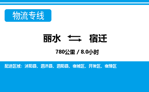 麗水到宿遷物流專線-麗水至宿遷貨運公司