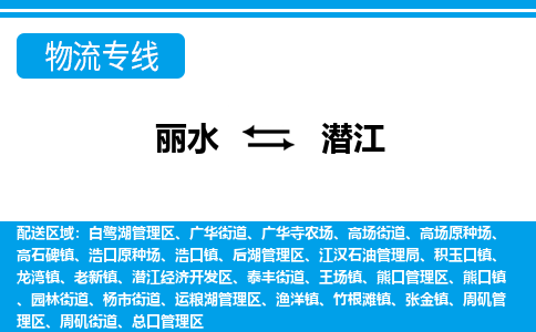 麗水到潛江物流專線-麗水至潛江貨運公司