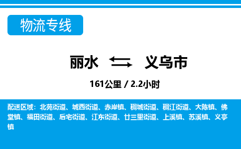 麗水到義烏市物流專線-麗水至義烏市貨運(yùn)公司