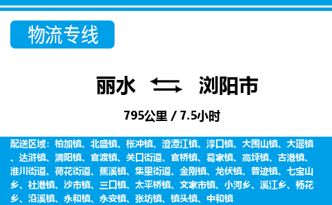 麗水到瀏陽市物流專線-麗水至瀏陽市貨運(yùn)公司