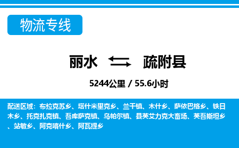 麗水到疏附縣物流專線-麗水至疏附縣貨運公司