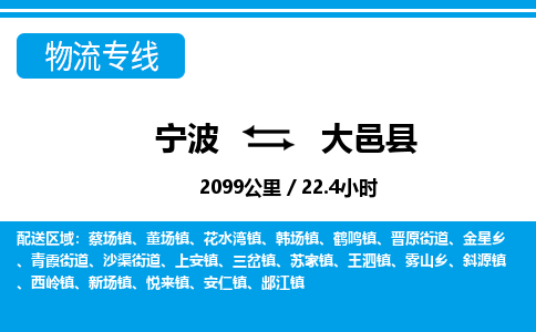 寧波到大邑縣物流專線-寧波至大邑縣貨運公司