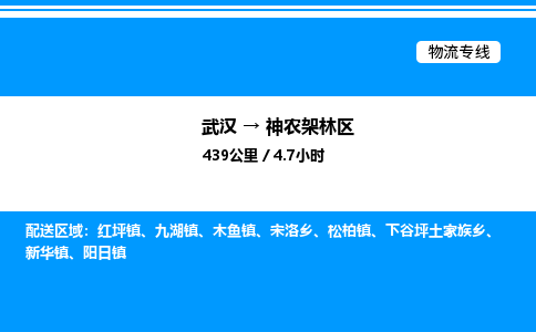 武漢到神農(nóng)架林區(qū)物流專線-武漢至神農(nóng)架林區(qū)貨運(yùn)公司