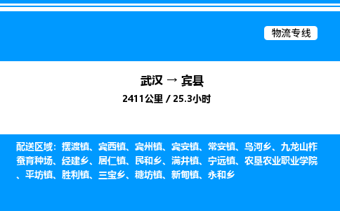 武漢到賓縣物流專(zhuān)線(xiàn)-武漢至賓縣貨運(yùn)公司