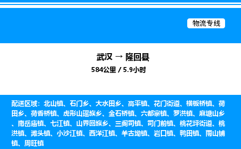 武漢到隆回縣物流專線-武漢至隆回縣貨運公司