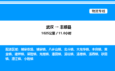 武漢到豐順縣物流專線-武漢至豐順縣貨運公司
