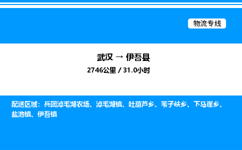 武漢到伊吾縣物流專線-武漢至伊吾縣貨運(yùn)公司